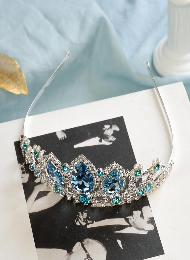 HEIKLN Princess Crown Crystal Tiara Sparkle Gold Crown Halloween Cosplay Hair Accessories Tiara Wedding Tiara for Women Sweet Birthday Gifts - Image 2